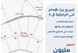 للبيع  بيت هدام في الرميثيه